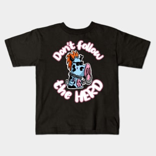 Don’t Follow the Herd! Funny Cows Kids T-Shirt